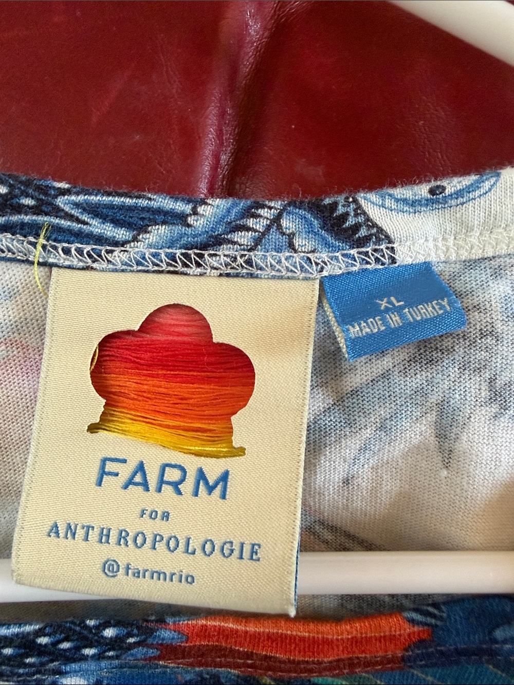Farm Rio Anthropologie Short Sleeve Tee XL - Picture 2 of 4